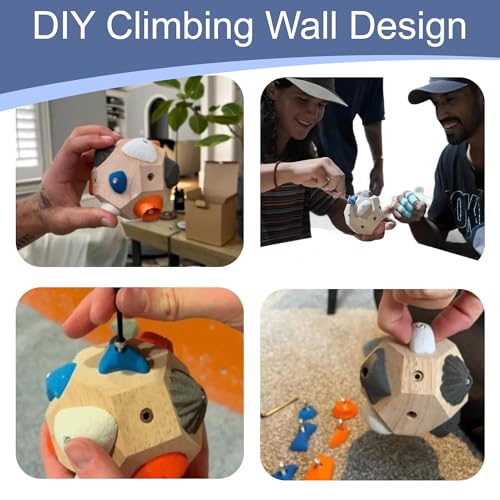 Handcrafted Boulder Block for Climbers - Rock Climbing Ball Finger Trainer, 3D Simulated Climbing Training Balls for Rock Climbers, Grip Strength Enhance Tool Gift for Beginners & Professionals