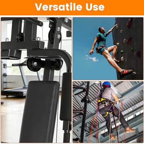 4 Pack Silent Cable Pulley Wheels – 90mm Heavy Duty Gym Pulley System with 360° Rotation, Stainless Steel Bearings & Detachable Design for DIY LAT Pull Down, Home Gym Equipment & Replacement