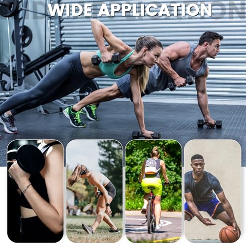 Thinp 4 Pcs White Athletic Tape, 0.5 Inch X 33 Ft/Roll Strong Adhesive Finger Tape for Sports Breathable Cotton Sports Tapes for Climbing Boxing Gymnastics Hockey Soccer