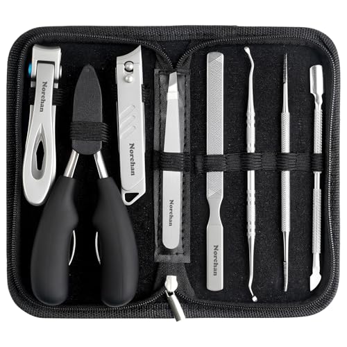 Heavy Duty Toenail Clipper Set for Seniors with Case | 8 in 1,Precision Sharp Blades,Great for Home and Travel