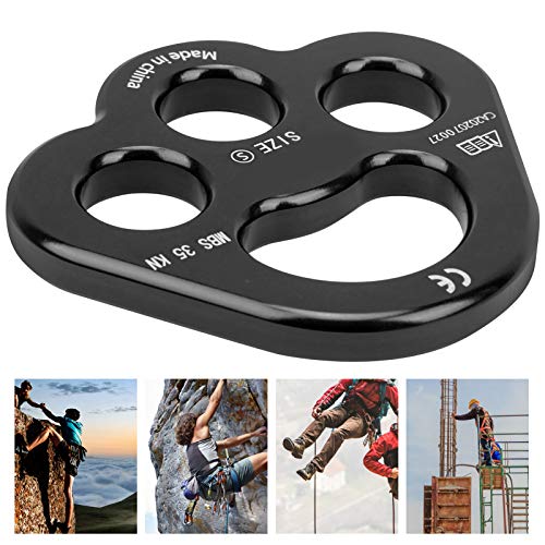 for claw Rigging Plate , 3 Hole Force Rigging Plate , Descender Plate , for claw Rigging Plate long-lasting Climbing Equipment for Outdoor Adventures (black)