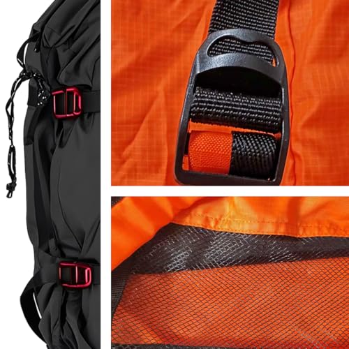 Foldable Rock Climbing Rope Bag, Black | Large Capacity, Folding Rope Storage Backpack, Adjustable Straps Outdoor Climbing Gears - color: 2-black