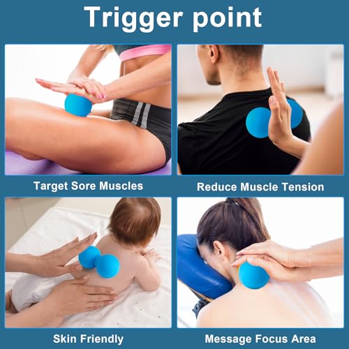 Aegero Peanut Massage Ball-Double Lacrosse Massage Ball, Mobility Ball for Myofascial Release,Yoga Therapy,Trigger Point Therapy,Muscle Knots and Acupoint Massage (Black Firm Ball) - color: Black