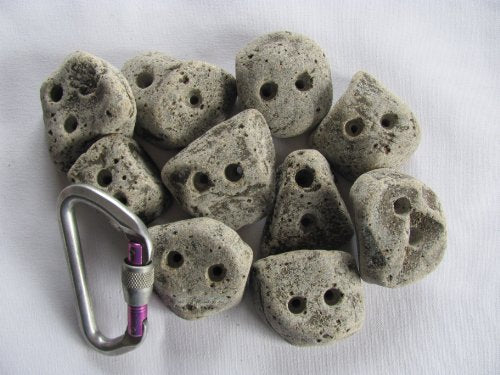 Rocky Mountain Climbing Holds. 10 Screw on Foot Jibs Made in USA | Climbing Holds for Indoor Outdoor Play Set, Garage Gym, Bouldering, Trees - Rocky Mountain Climbing Gear