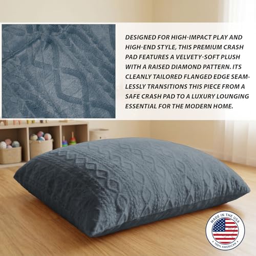 Matini Home Crash Pad 48" X 60" - Sensory Pad with Cover Foam Blocks for Kids and Adults, Ideal Gymnastics Equipment to Jump, Play or Relax - Turquoise - color: Turquoise 48" X 60"