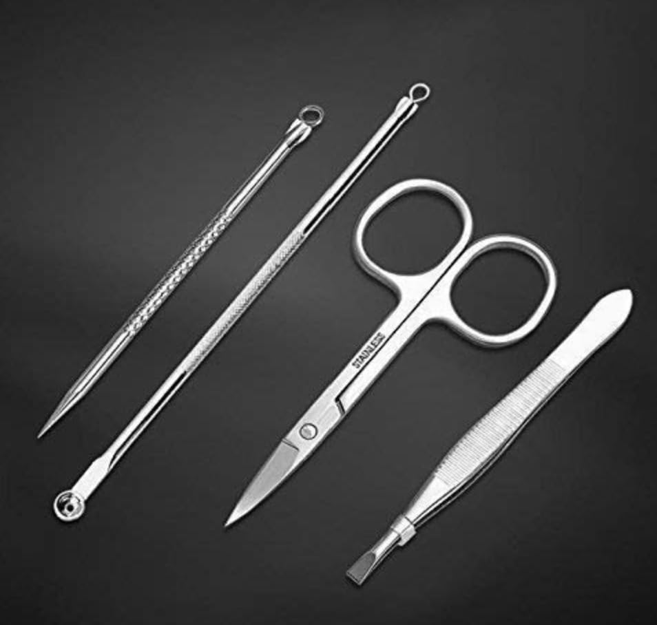 Nail Clippers Set Fingernail and Toenail Clipper Cutters for Men and Women, Professional Manicure Pedicure Grooming Kit, 16 Pieces Stainless Steel Nail Care Tools with PU Leather Travel Case