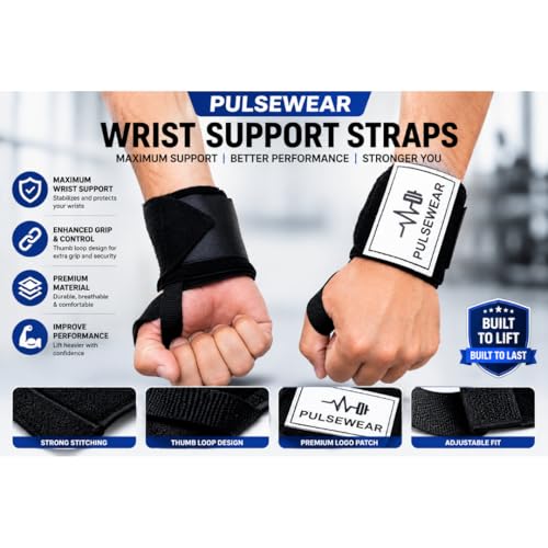 Heavy Duty Weight Lifting Hooks with Adjustable Wrist Strap, Steel Grip Support for Deadlifts, Pull-Ups, Shrugs, and Strength Training, Black