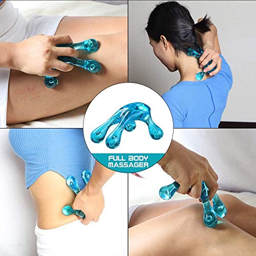 Melonsun Palm Massage Tool - Handheld Four-Point Deep Tissue Massager for Trigger Point, Neck Back Shoulder Pain Relief, Self Massage Between Shoulder Blades, No Therapist Needed