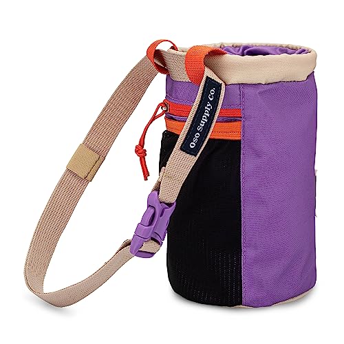 Classic Chalk Bag for Rock Climbing, Bouldering Chalk Bag Bucket with Quick-Clip Belt, Zippered Pockets and Pouch - Perfect Indoor/Outdoor Rock Climbing Gear Equipment - color: Lavender