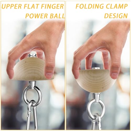 Grip Strength Training Beech Wood Pinch Block & Half-Sphere Ball with Loading Pin – Hand, Finger, Forearm Workout Set for Climbing, Lifting, Fitness Training - color: Half Sphere only