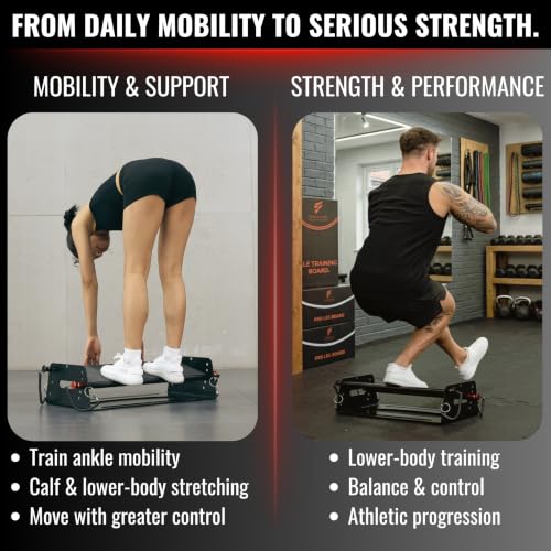 XXL 3-in-1 Adjustable Steel Slant Board, Calf Raise Block, Step Up Platform | Squats, step-ups, calf raises & stretches — heavy-duty steel adjusts 7°–28° across 3 heights for ankle mobility, 880lbs