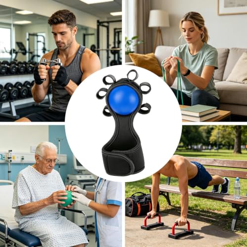Hand Strength Ball Grip Trainer Ball Tool | Finger Strengthening Tool for Workout Outdoor Weightlifting Rock Climbing Home Fitness Gym Office - color: Blue