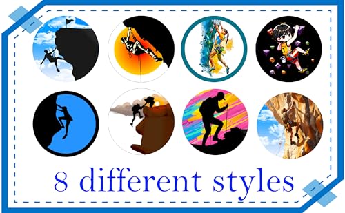 500 Pieces Sport Rock Climbing Labels Roll Stickers - Outdoor Wall Climbing Themed Birthday Party Supplies Decorations Favors Prizes Sticker