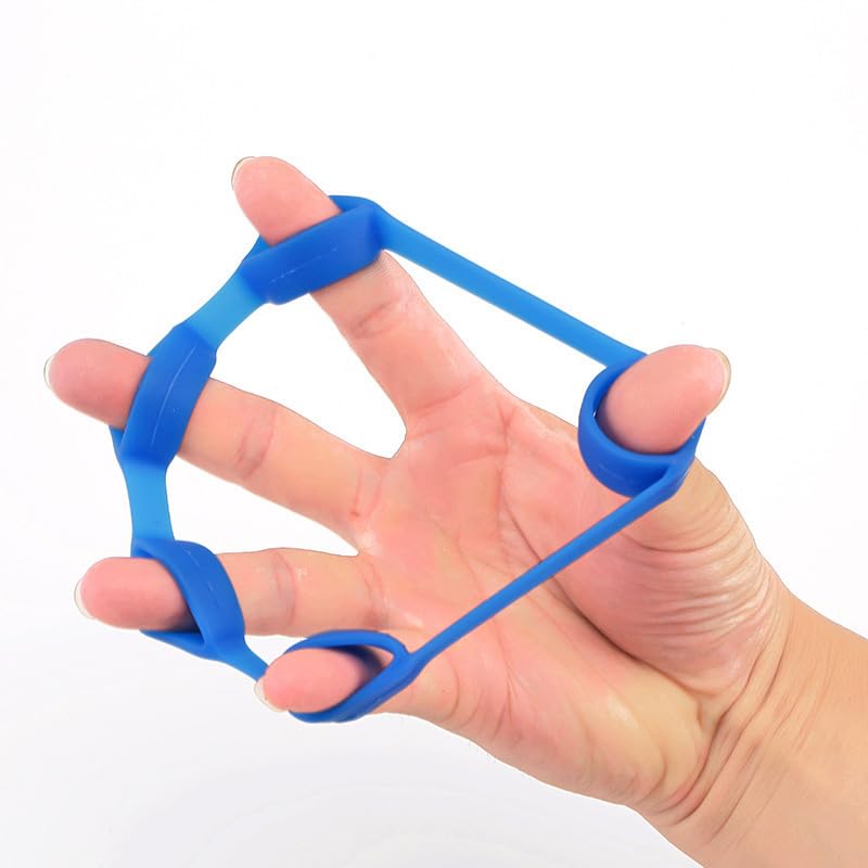 3-Pack Finger Exerciser (Green 6.6LB/Blue 8.8LB/Orange 11LB): Adjustable Hand Grip Strengthener for Fingers, Wrists & Forearms