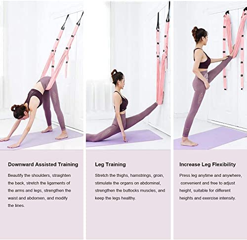 Yoga Fitness Stretching Strap, Adjustable Leg Stretcher Back Bend Assist Trainer, Improve Leg Waist Back Flexibility Home Gym Equipment for Rehab Pilates Ballet Cheerleading Splits Gymnastics - color: green