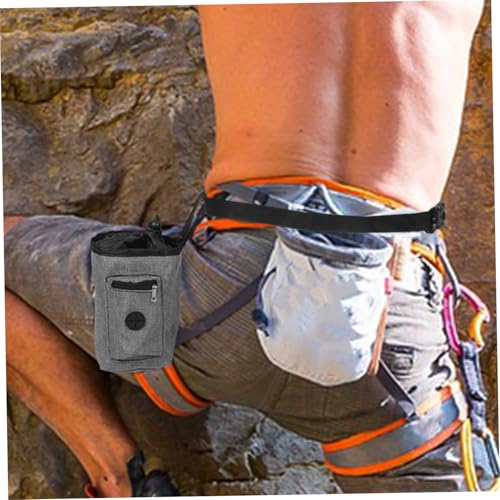 Yardwe Rock Climbing Gear Oxford Chalk Pouch Slip Gymnastics Chalk Bag Portable Training Pouch Zippered Pocket