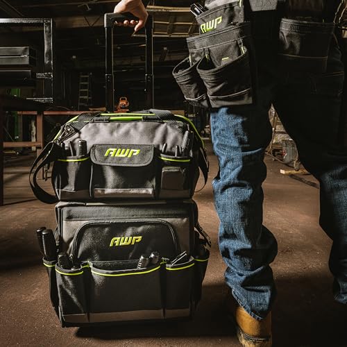 AWP Tool Bags, Premium Tool Bag, Black, Durable Tool Tote, for Professionals and Contractors - size: 14 Inch, style: Tool Bag