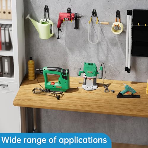 GeeWatom 2 Pack Garage Storage Utility Hooks，Garage Garden Tool Organizer，Steel Wall Mount Hooks, Garden Small U Hooks (Yellow) - color: Yellow