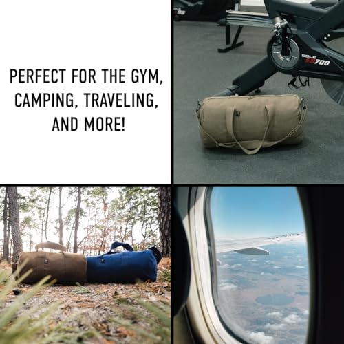 Rothco Heavy-Duty Canvas Shoulder Duffle Bag - Rugged Travel Gym Gear Equipment Bag - color: Olive Drab, size: 24 Inches