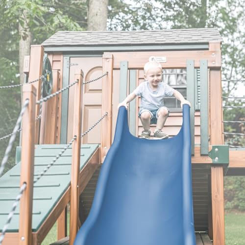 TUSK Avalanche 10 ft Rotomolded Playset Slide, Blue - color: Blue, size: 10 ft
