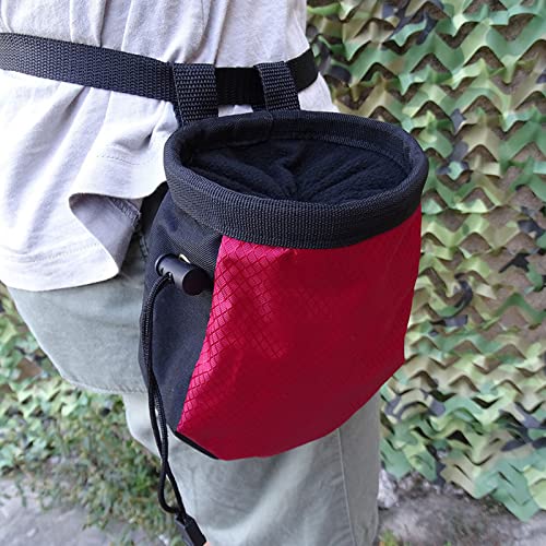 Climbing Chalk Bags,No Leak Rock Climbing Strawstring Bag - color: Red
