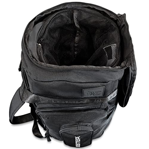 Meister Brawler Gym Bag for Fighters w/Zip-Out Wash Bag & Shoe Locker | Built for fighters and gym go-hards, waterproof 40L duffel bag with WrapHamper wash bag and smart pocket layout
