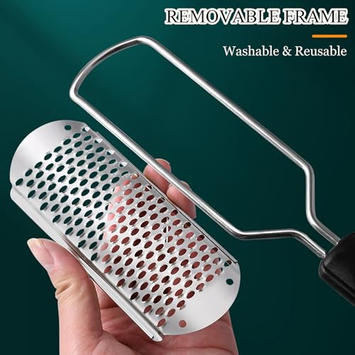 Foot Files Foot Scrubber Pedicure, Stainless Steel Callus Remover for Feet, Professional Foot Grater Rasp Scraper to Hard Skin Corns for Dry and Wet Fee - style: 1X Foot Files(Brown)