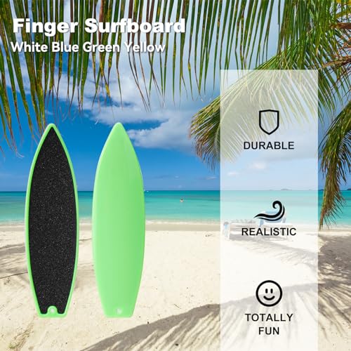 4 Pack Finger Surfboard for Car Ride - 1.4" x 4.5" Pro Air Fingerboard, Fun Keepsake Toy Gifts for Teens, Ideal Birthday & Travel Stocking St - color: Blue White Green Yellow