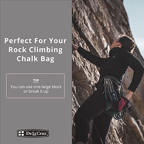 De La Cruz Magnesium Carbonate Gym Chalk - Weightlifting, Gymnastics and Rock Climbing Chalk - style: 8 Blocks