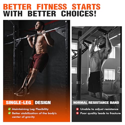 KUTIZE Pull Up Assistance Bands, Pull Up Bar Resistance Bands, Pull Up Bands for Enhanced Strength Training, Muscle Training, 3 Heavy-Duty Adjustable Pull Up Assist Strap & Comfortable Foot Strap - style: Black