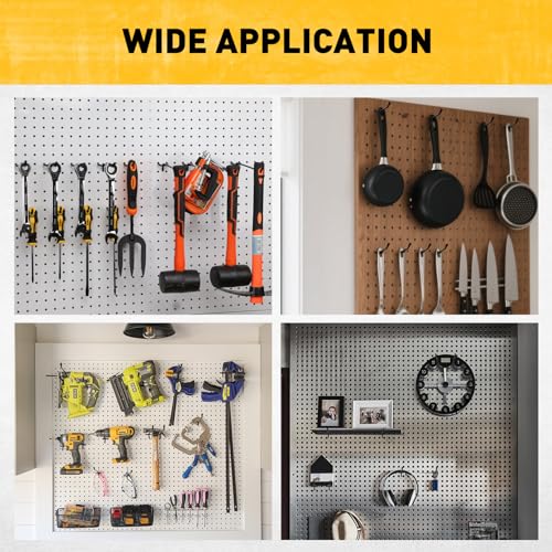 ELEAD 60-Piece 6 Inch Extra Thick Pegboard Hooks, Heavy Duty Peg Board Organizer Accessories, Peg Board Tool Hangers Fit for 1/4" Pegboard Hanging Tools Garage, Workshop, and Craft Storage - style: 60-Piece 6 Inch extra thick
