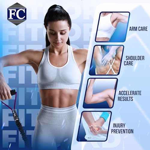 X-Over Arm & Shoulder Training Resistance Bands for Home Exercise & Upper Body Workouts, Portable Gym Equipment for Strength, Rehabilitation & Stretching for Men & Women - 55lb Ultra Heavy