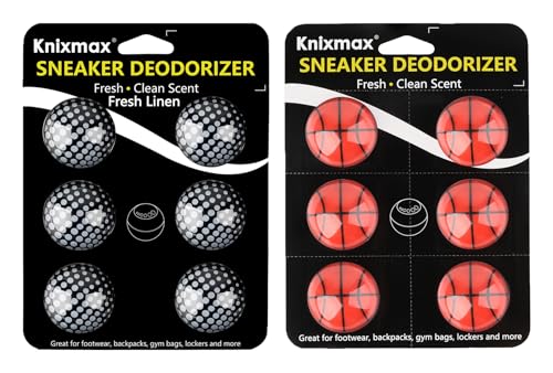 Knixmax Shoe Doodorizer Balls Boot Fresheners Gym Bag Smell Remover Ball 12 Packs