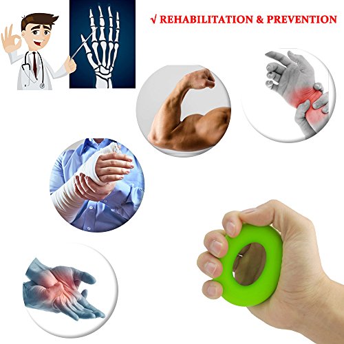 Hand Grip Strengthener, Finger Exerciser, Grip Strength Trainer (6 PCS),New Material,Forearm Grip Workout, Finger Stretcher, Relieve Wrist Pain, Carpal Tunnel - style: Finger Exerciser,Grip Strengthener