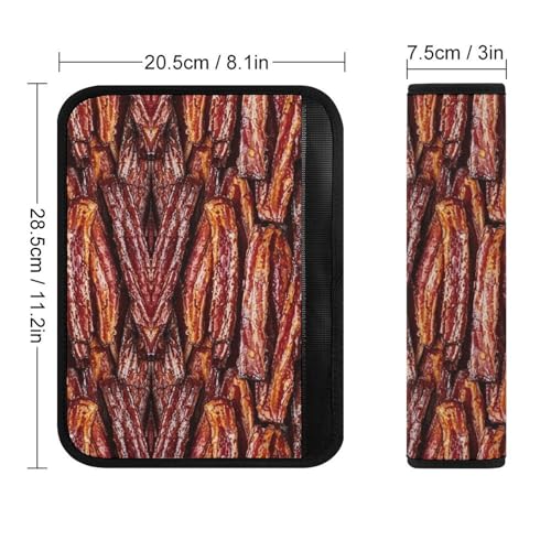 2PCS Fried Bacon Seat Belt Cover Soft Padded Neck Strap Covers for Kids, All Vehicles, Comfortable Driving - color: Pattern 488