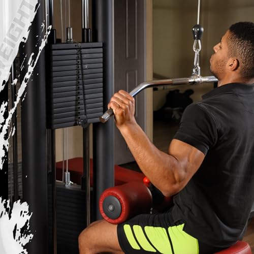 Lasnten Weight Stack Pin Magnetic Universal Gym Weight Pin 0.4 inch Drop Set with Pull Rope for Plate Apertures Above 10.5 mm Heavy Duty - color: Black