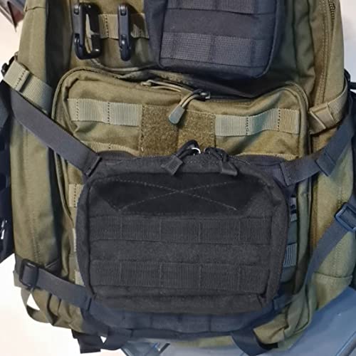 Azarxis Equipment Multi-Purpose Tactical EDC Admin MOLLE Pouch Utility Tools Bag Organizer Military Waist Belt Modular Attachment - color: #02 - Black