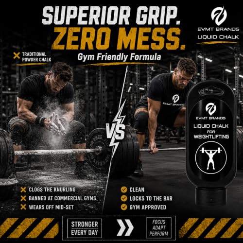 Liquid Chalk, Mess Free Gym Chalk for Weightlifting, Gymnastics, Rock Climbing, Dancing. Sweat Resistant and Long Lasting for Stronger Grip. - color: B1-4pk Lf