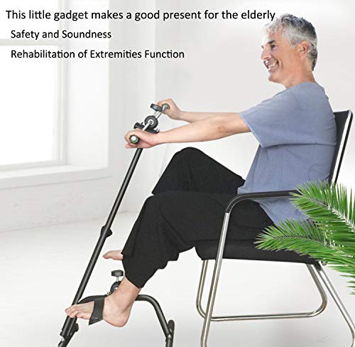 Pedal Exerciser Bike Hand Arm Leg and Knee Peddler Adjustable Fitness Equipment for Seniors, Elderly Home Pedal Exercise Bike for Total Body, with Gift Box - color: Classic Model