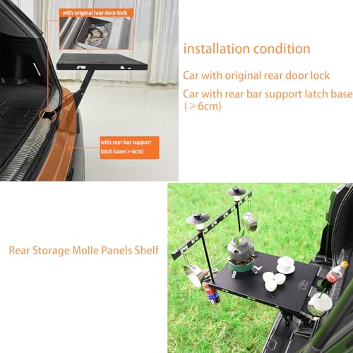 ITrims Storage Molle Panel Modular for Vehicle SUV Car Accessories Interior Trunk Organizer Rear Cargo Rack Basket Shelf Luggage Storage Carrier Hanging Boards Camping Table (A) - style: A