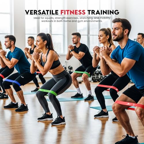 Utopia Fitness Loop Resistance Bands for Working Out Set of 5, Resistance Loop Bands for Exercise Stretching Strength Training, Home Gym Equipment Pilates Yoga Leg Glute Arm Workout Kit for Women Men