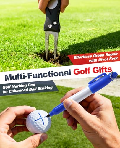 Rhino Valley Golf Glove Holder Case, Golf Accessories Organizer Bag with Glove Shaper for Phone, Gloves, Balls, Tees, Markers, Divot & Repair Tools, Gifts for Golfers Men Women - style: Golf Accessories Kit