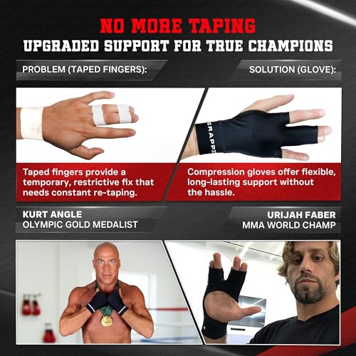 Grappz Middle Finger Brace Compression Gloves, Splint Alternative, Unisex M | Athletic Buddy Tape, Finger Sleeve & Brace, Arthritis Pain Relief & Joint Stabilizer for All Sports - size: Medium, style: Middle Finger