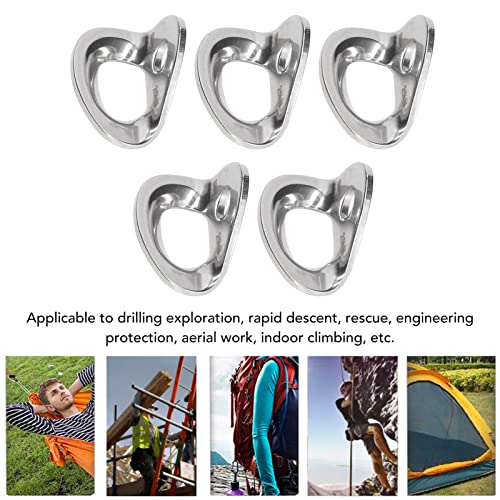 OUKENS Climbing Hanger, Climbing Anchor 316 Stainless Steel Climbing Hanger, Bolting Hanger Rock Climbing Anchor Climbing Bolting Hanger for Rappelling Aerial Work (5pcs Climbing Hanger)