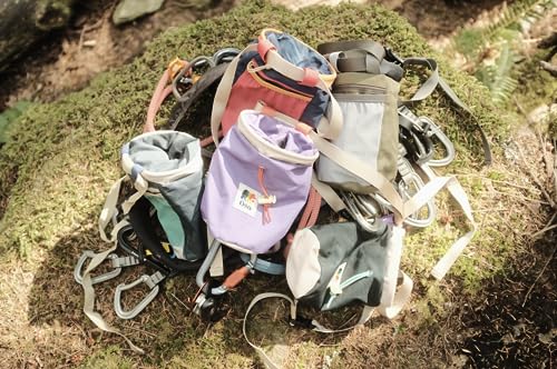 Classic Chalk Bag for Rock Climbing, Bouldering Chalk Bag Bucket with Quick-Clip Belt, Zippered Pockets and Pouch - Perfect Indoor/Outdoor Rock Climbing Gear Equipment - color: Lavender