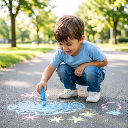 5-Piece Sidewalk Chalk Holder Set, Railroad Chalk Holder Large, Plastic Adjustable Clips for Kids, Teachers, Students, Office and Artists