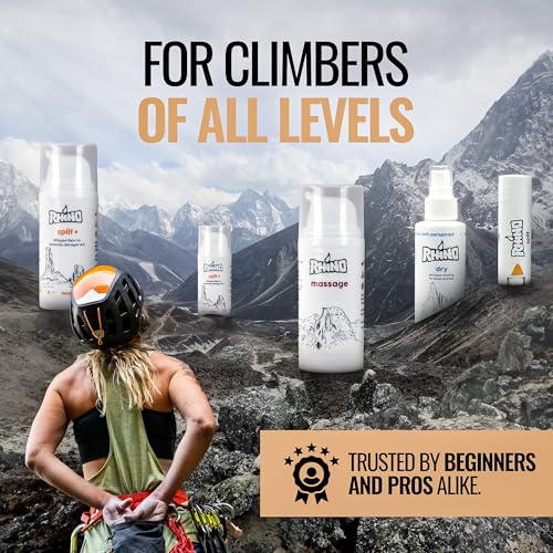 Rhino Skin Starter Kit Bundle - Climbing Skincare 5-Piece Set with Hand Cream, Lotion, Conditioner, Antiperspirant, and Balm | For Dry and Cracked Hands | Travel Size Hand Creams with Handmade Pouch