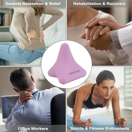 Manual Trigger Point Massage Tool Small Massager Ball 3″×2.6″ Purple | For Deep Tissue Myofascial Release Physical Therapy Plantar Fasciitis Pain Relief Muscle Knot Psoas Hip Flexor Iliacus - color: Purple