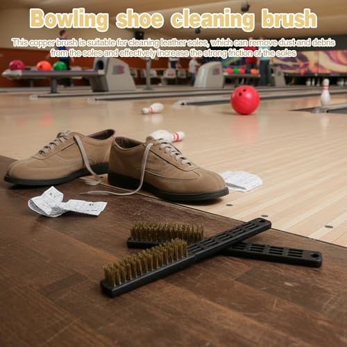 2 Pcs Bowling Accessories Bowling Shoe Brush, Remove Dust Grit, Heavy Duty Wire Brush, Improve The Slide of The Shoe Outdoor Shoes Cleaning Brushes for Shoes, Sliders, Golf Cleats and Boots