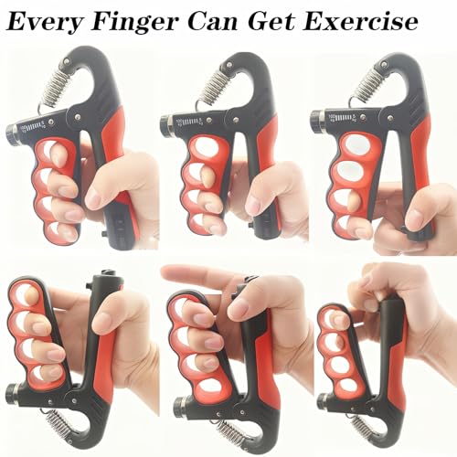 2PCS Adjustable Hand Grip Strengthener (11-220LB) - Automatic Counter Hand Wrist Forearm Exerciser, Grip Strength Trainer for Athletes, Musicians, Injury Recovery & Physical Therapy (Blue)